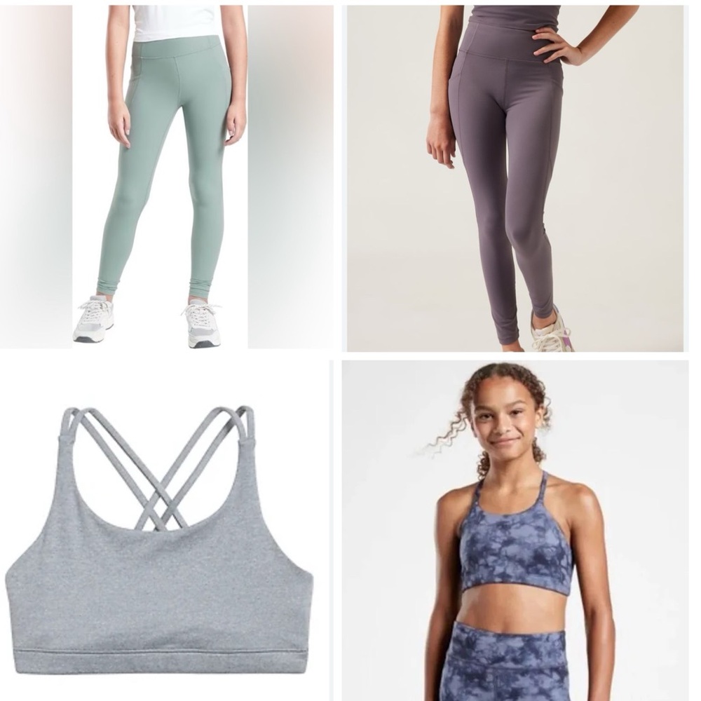 Athleta Girl Leggings & Bra Lot